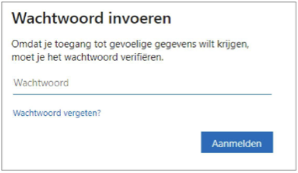 wachtwoord invoeren